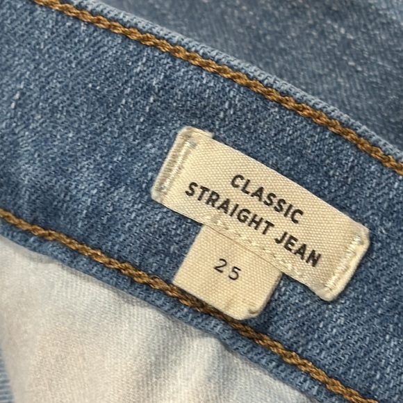 Madewell Light Blue Denim Classic Straight Jeans Size 25 - Picture 9 of 10